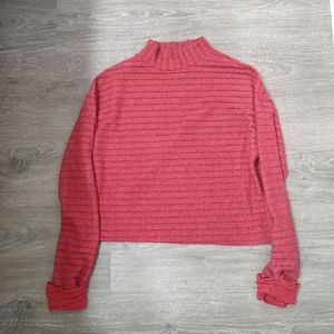 Mock Neck Striped Long sleeve